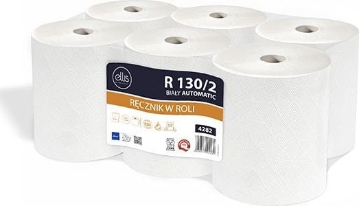 Ellis 4282 Ellis PRofessional R130/2, ręcznik w roli, biały automatic, op.6 rolek
