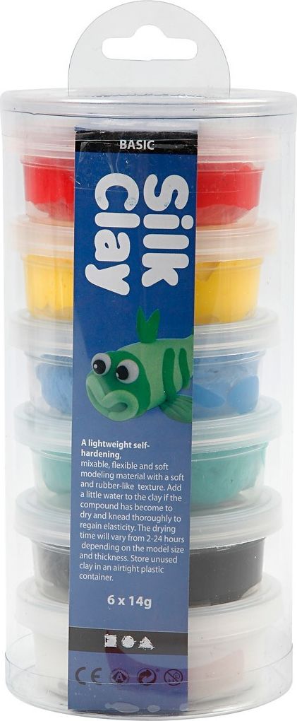 Creativ Company Masa Silk Clay - 6x14g kol. Podstawowe