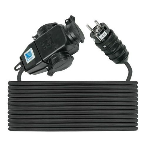 Elgotech Przedłużacz warsztatowy 3-gniazda z/u 10m IP44 /H05RR-F 3x1,5