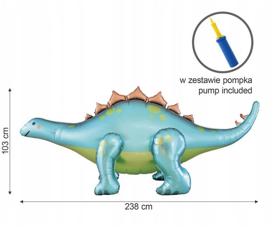 Balon foliowy Dino Stegozaur 238x91x103cm