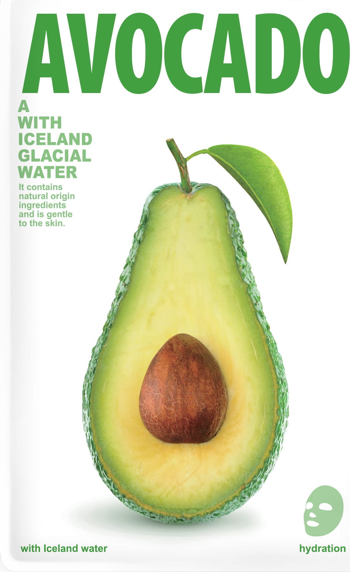 Glacial Water Koreańska maseczka na twarz AWOKADO