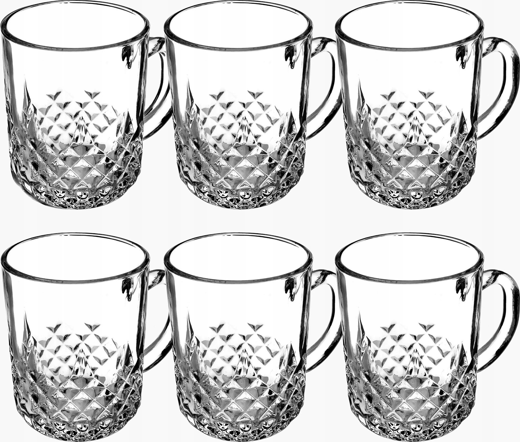 Kadax Szklanki Do Kawy Herbaty 230ml Zestaw Szklanek 6x