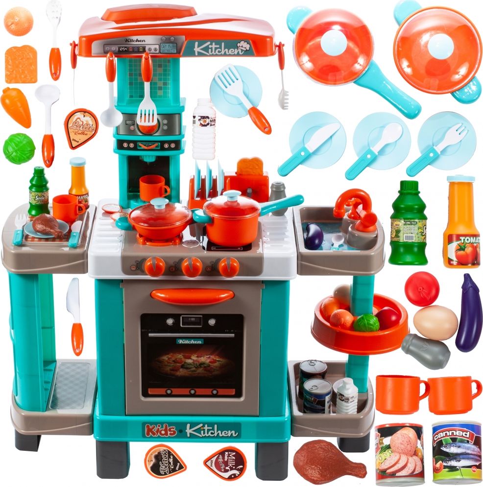 MalPlay Kuchnia Dla Dzieci Indukcyjna Mały Kucharz Niebieska