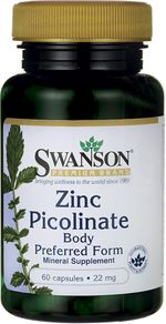 Swanson Cynk pikolinian 22mg 60 kaps.
