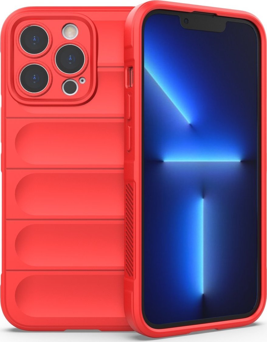 Hurtel Magic Shield Case etui do iPhone 13 Pro elastyczny pancerny pokrowiec czerwony