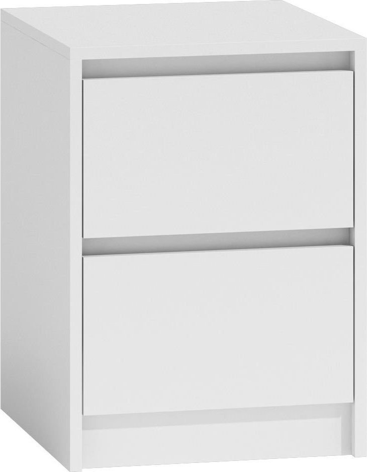 Topeshop Szafka komoda stolik nocny 2 szuflady 55cm k2 biel