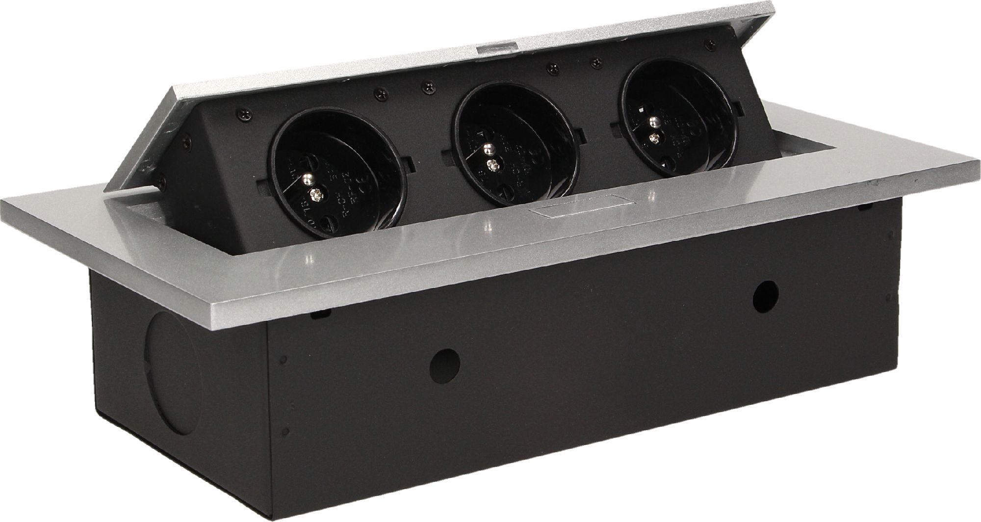 Orno Gniazda wpuszczane w blat 3x230V AC Srebrne (OR-AE-1335/G)