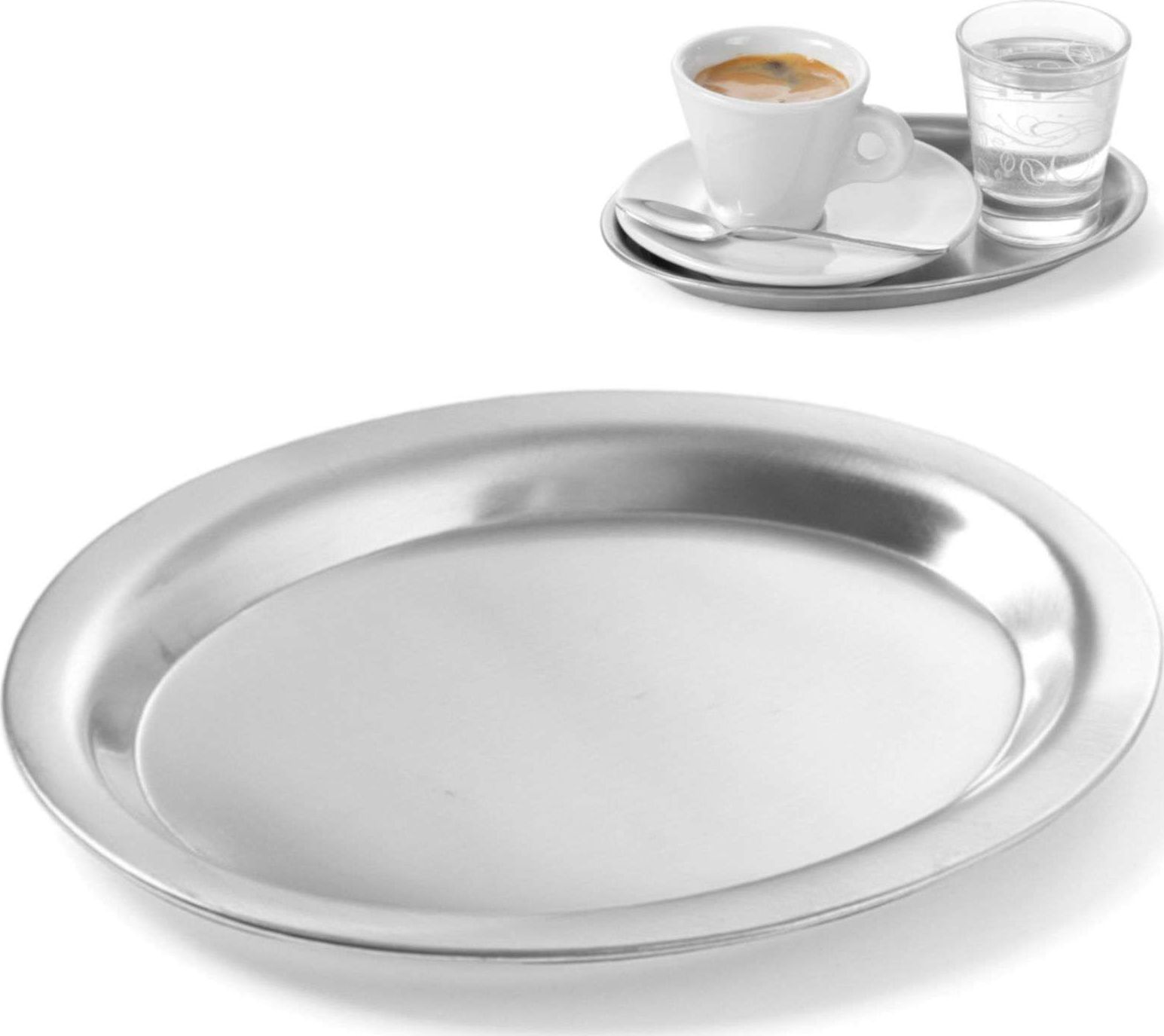 Hendi Taca do serwowania kawy stalowa owalna 20x14cm