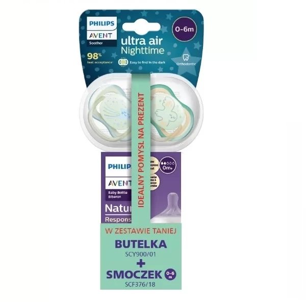 Zestaw Butelka 125 ml Natural Response SCY900/01+ smoczki SCF376/18