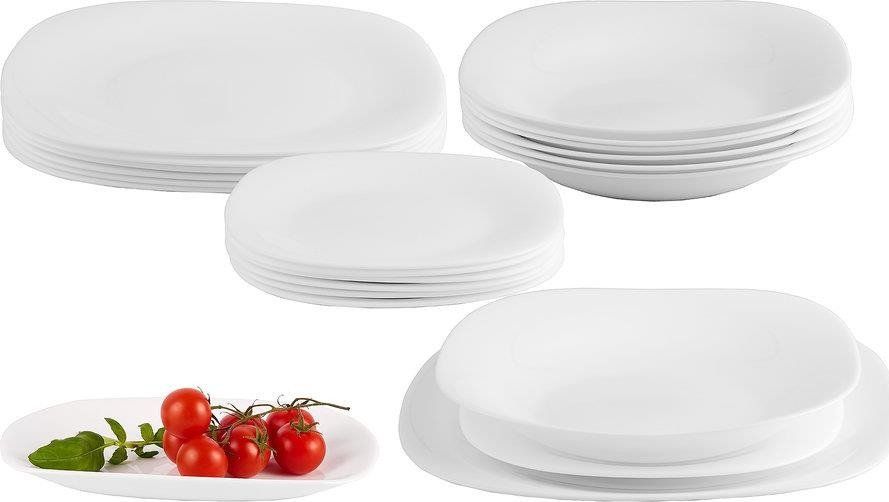 Bormioli Rocco KOMPLET ZESTAW SERWIS OBIADOWY PARMA 19EL 6 OSÓB