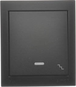 Kontakt-Simon Simon Aquaclick Łącznik schodowy z podświetleniem, 10 AX, 250 V czarny ACW6L/49