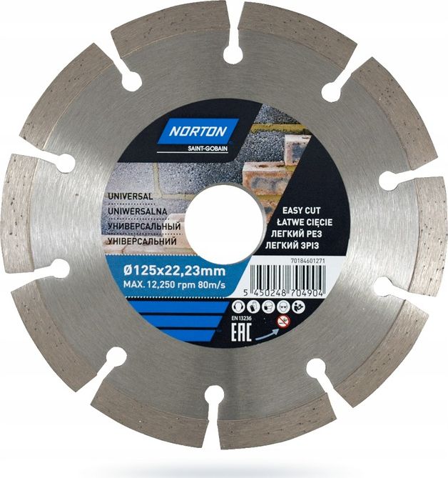 Norton Clipper tarcza diamentowa 125x22,2mm segmentowa standard uniwersalna (70184601271)