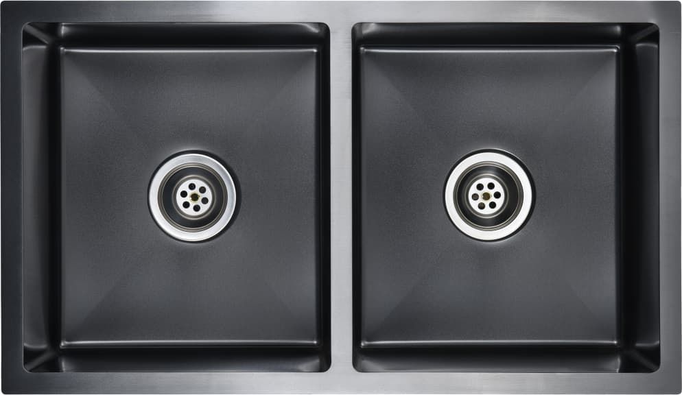 Zlewozmywak vidaXL Ręcznie robiony kuchenny, sitko, czarny, stal nierdzewna