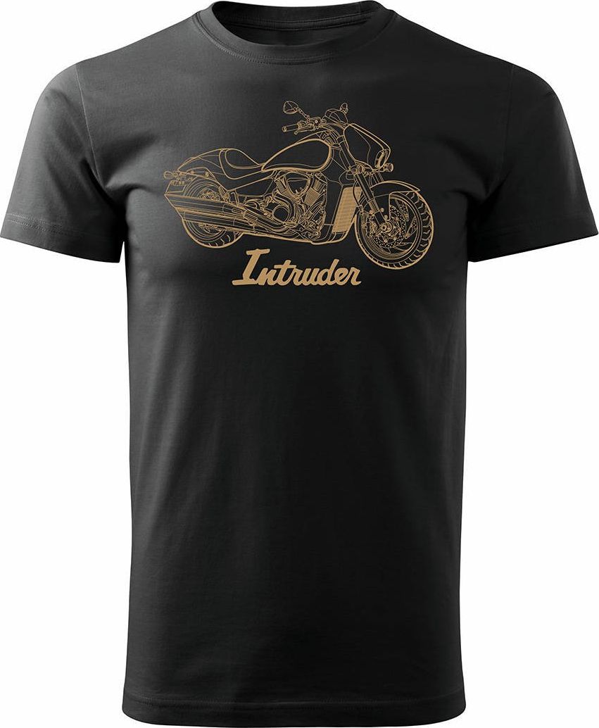 Topslang Koszulka motocyklowa z motocyklem na motor Suzuki Intruder M1800R męska czarna REGULAR XL