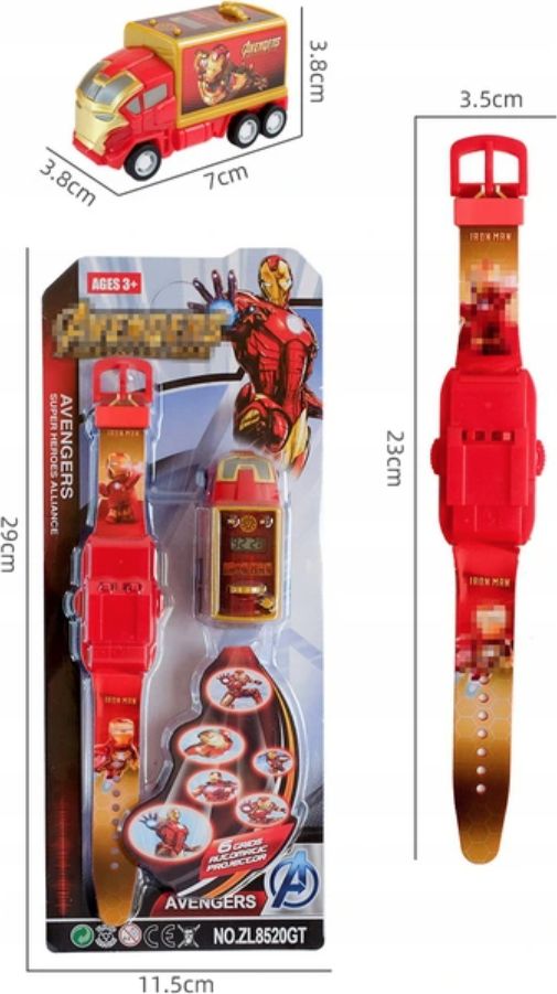 Pan i Pani Gadżet Zegarek Dziecięcy z Projektorem Avengers