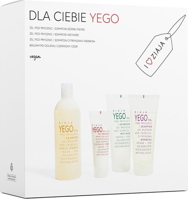 Ziaja ZIAJA Zestaw Świąteczny YEGO ŻELE I BALSAMY dla mężczyzn