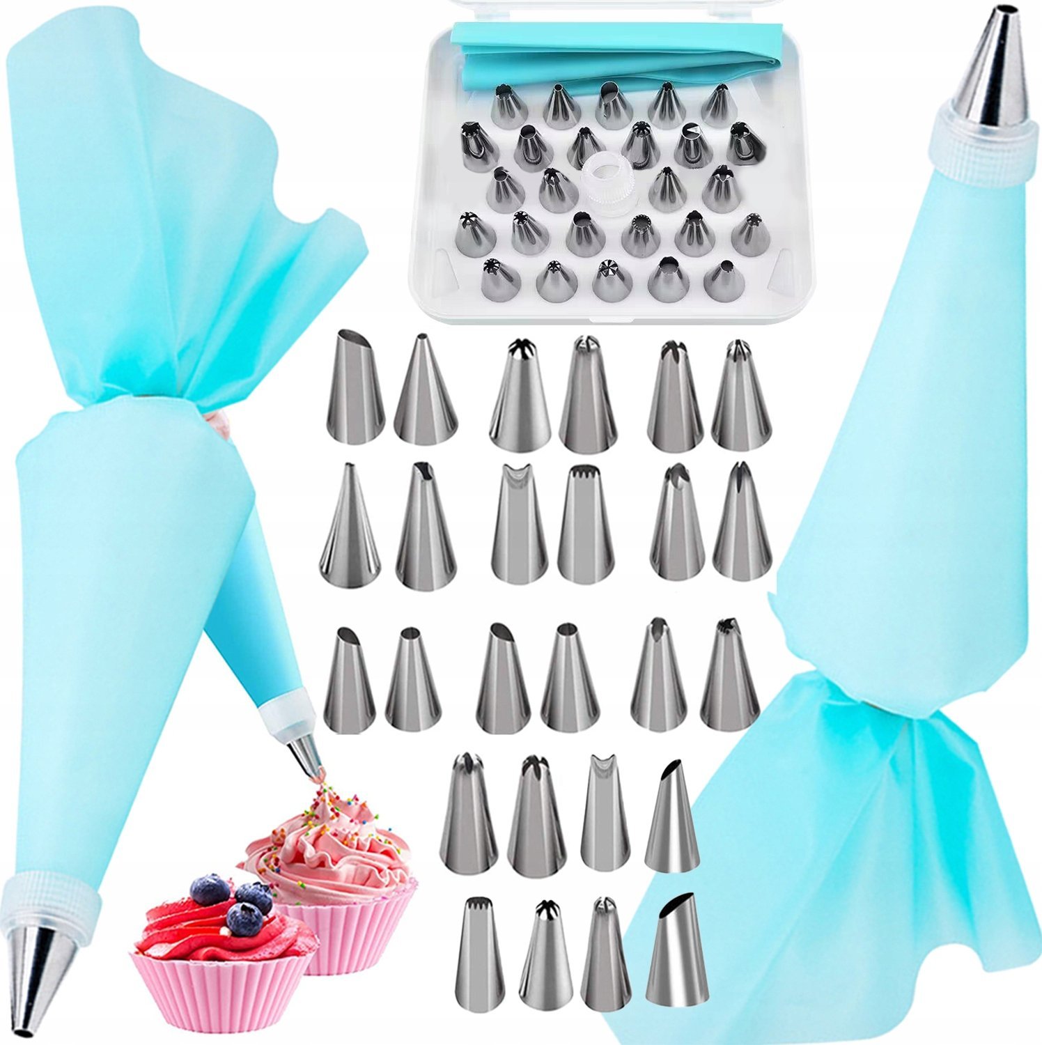 ZESTAW DO DEKOROWANIA TORTÓW BAKE5 30el DUŻY