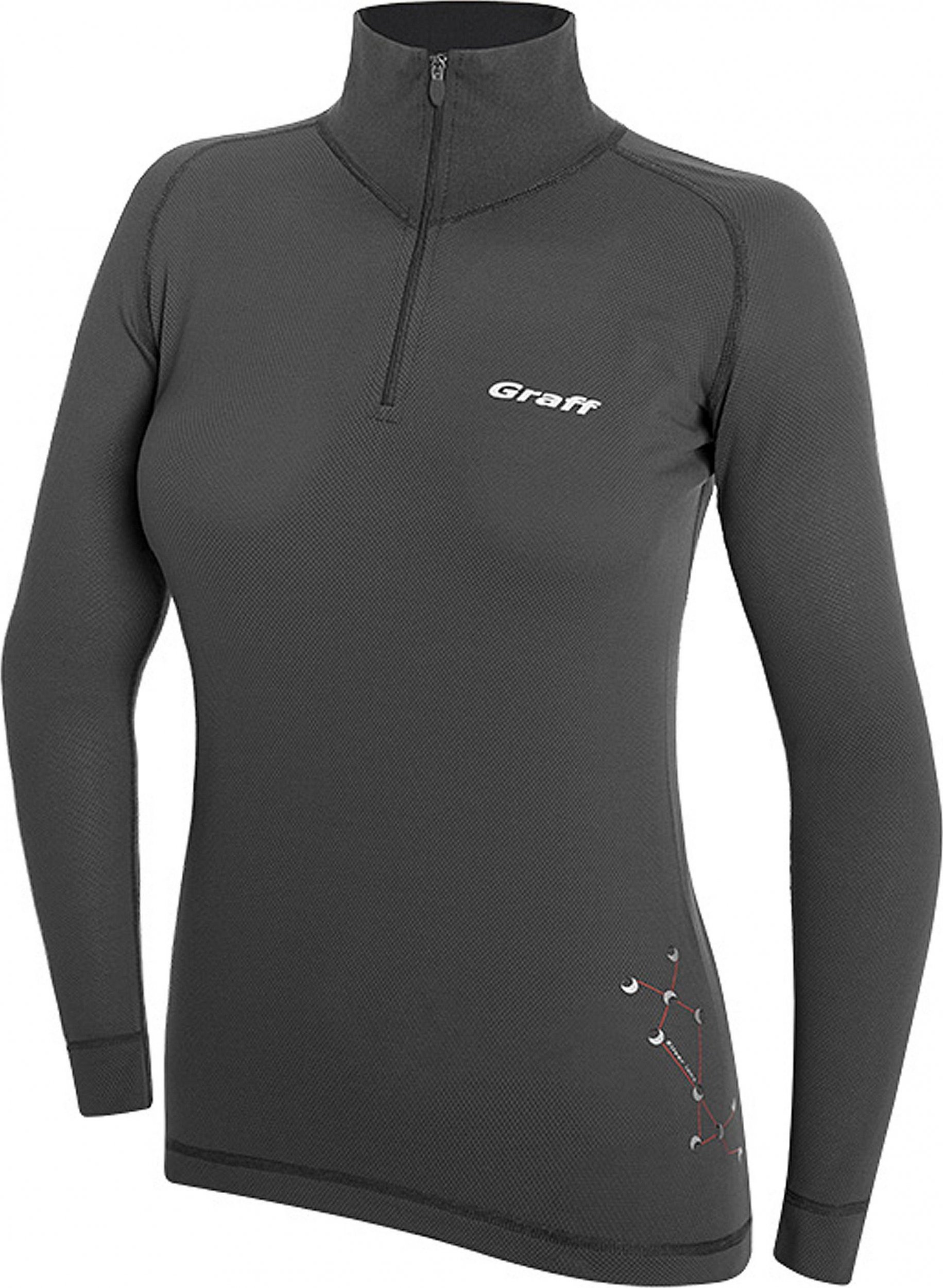 Graff Koszulka termoaktywna damska z golfem Graff 912-2-D Grafit