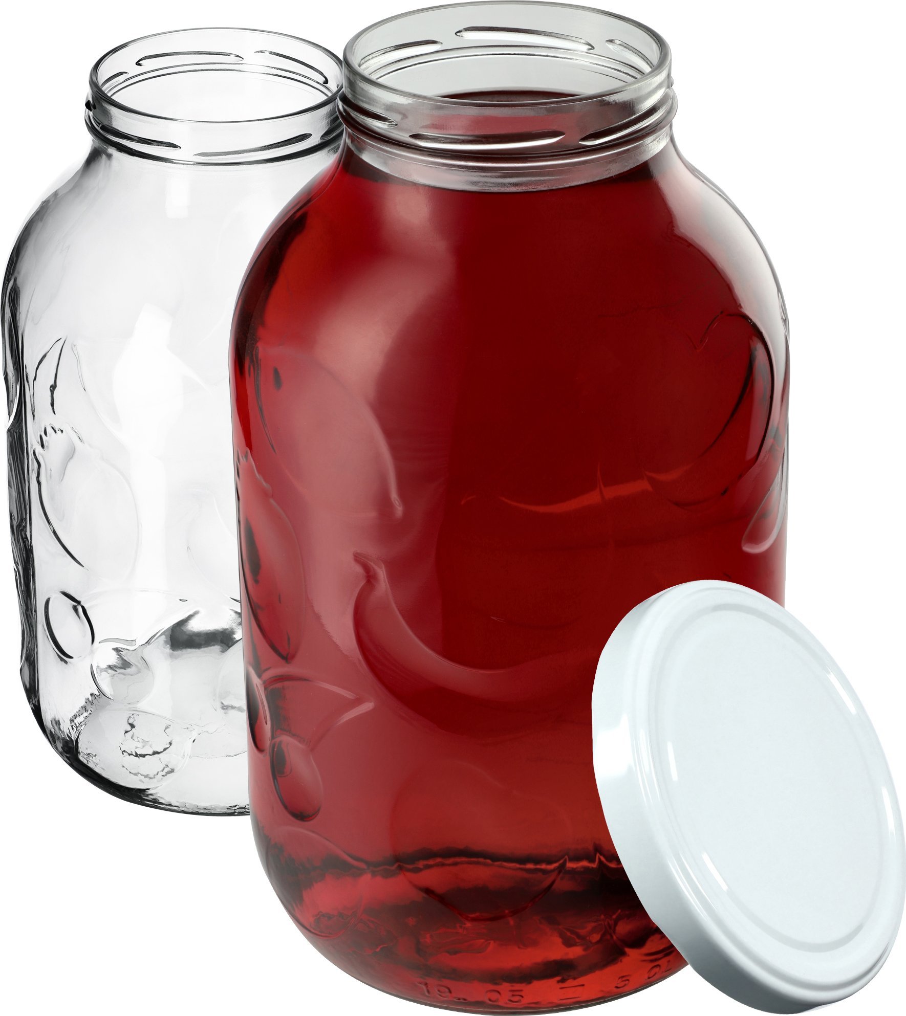 KADAX Słój Alen 5000ml 100mm + wieczka białe 2szt