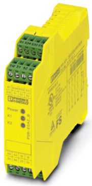 Phoenix Contact Przekaźnik bezpieczeństwa do zatrzymania awaryjnego i drzwi bezpieczeństwa 24V AC/DC 2xLED PSR-SCP- 24UC/ESA2/4X1/1X2/B (2963802)