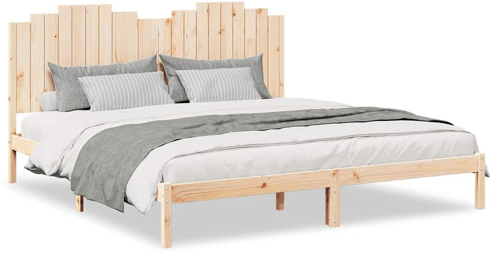 Dłuższe łóżko bez materaca, 200x220 cm, lite drewno