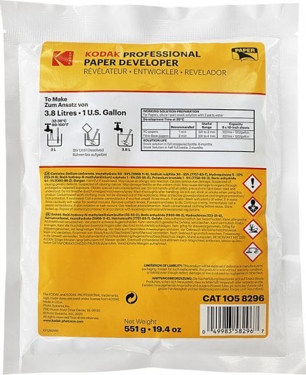 Kodak Kodak Professional Dektol Paper Developer Powder To Make 3.8L