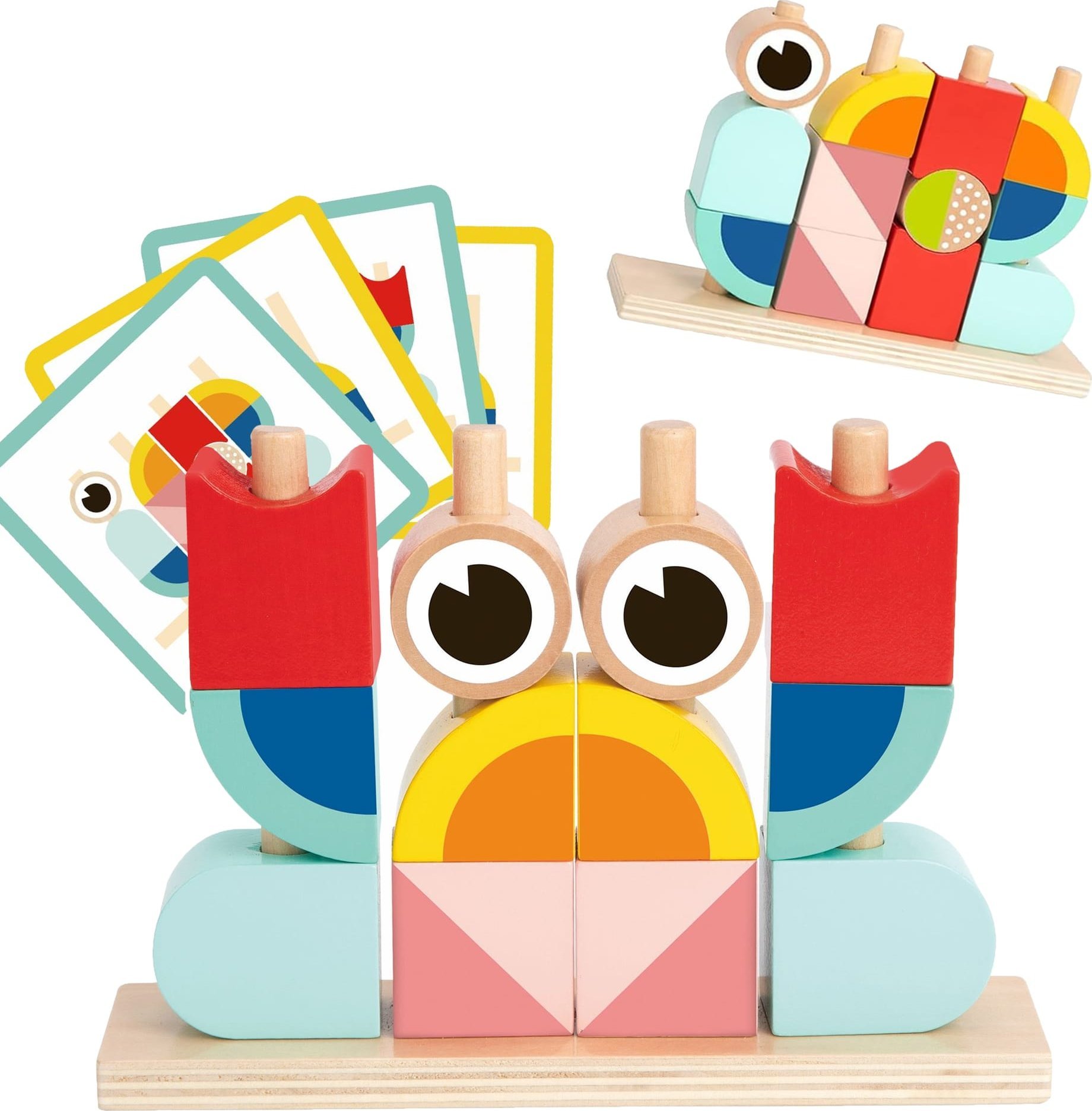 Tooky Toy Kreatywne Drewniane Klocki Przestrzenne 3d Krab