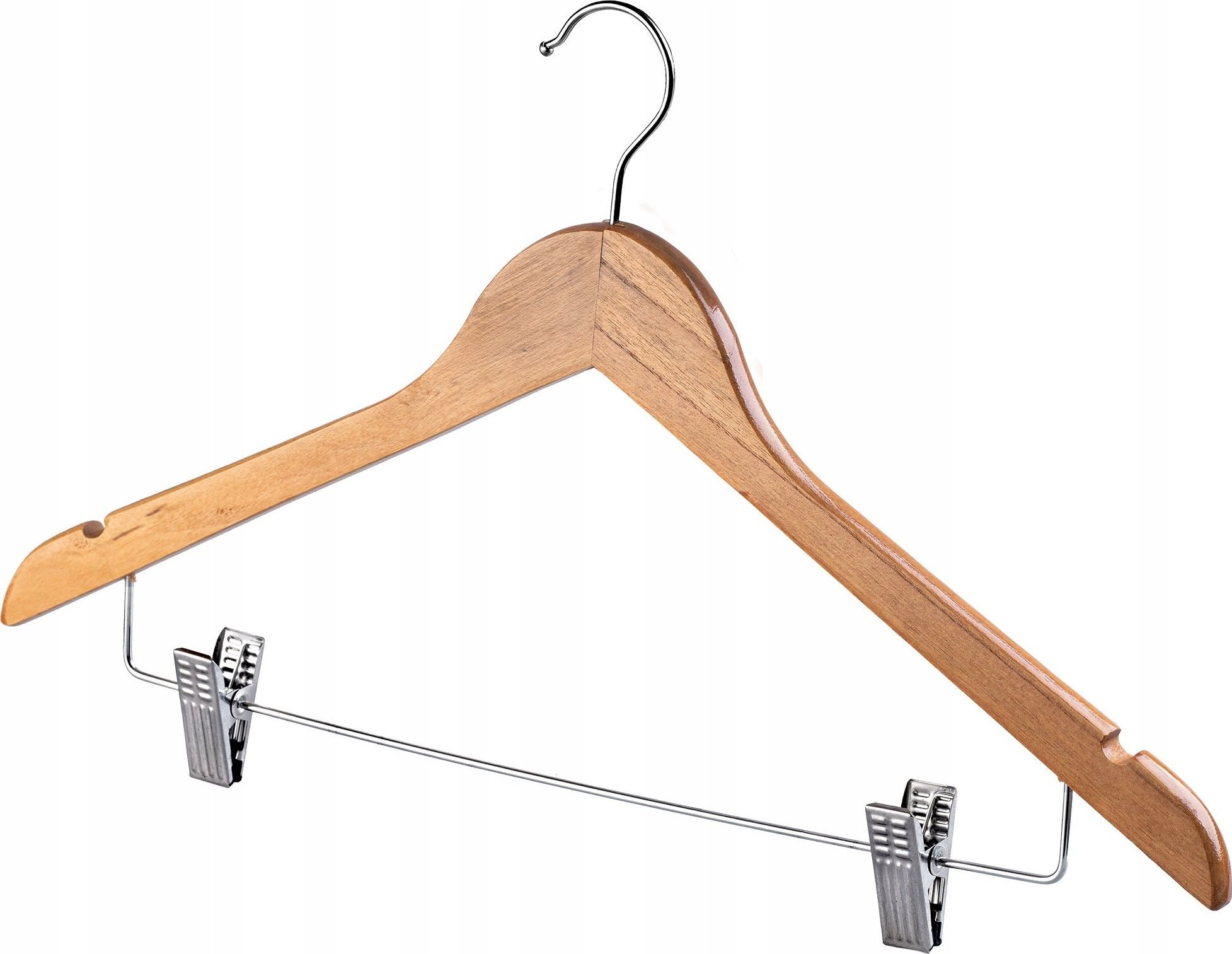 Kadax Wieszak Drewniany Z Klipsami Na Ubrania Do Szafy