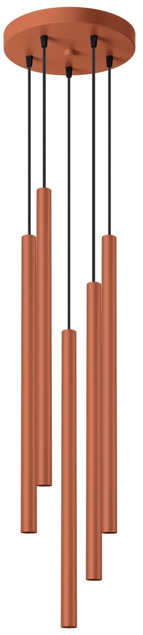 Lampa Wisząca Pastelo 5P Ochra Czerwona G9 Max 8W Ledw Sollux Lighting