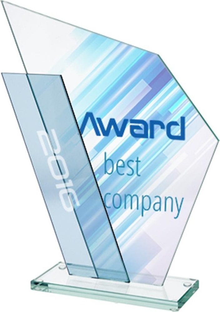 Victoria Sport Trofeum szklane z nadrukiem kolorowym LuxorJet