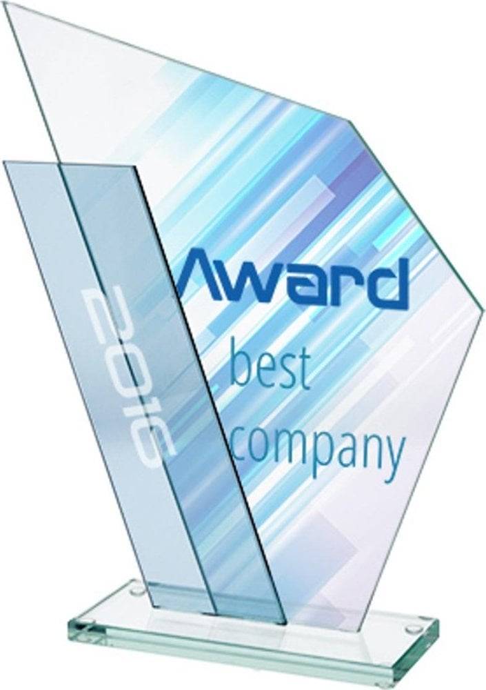 Victoria Sport Trofeum szklane z nadrukiem kolorowym LuxorJet