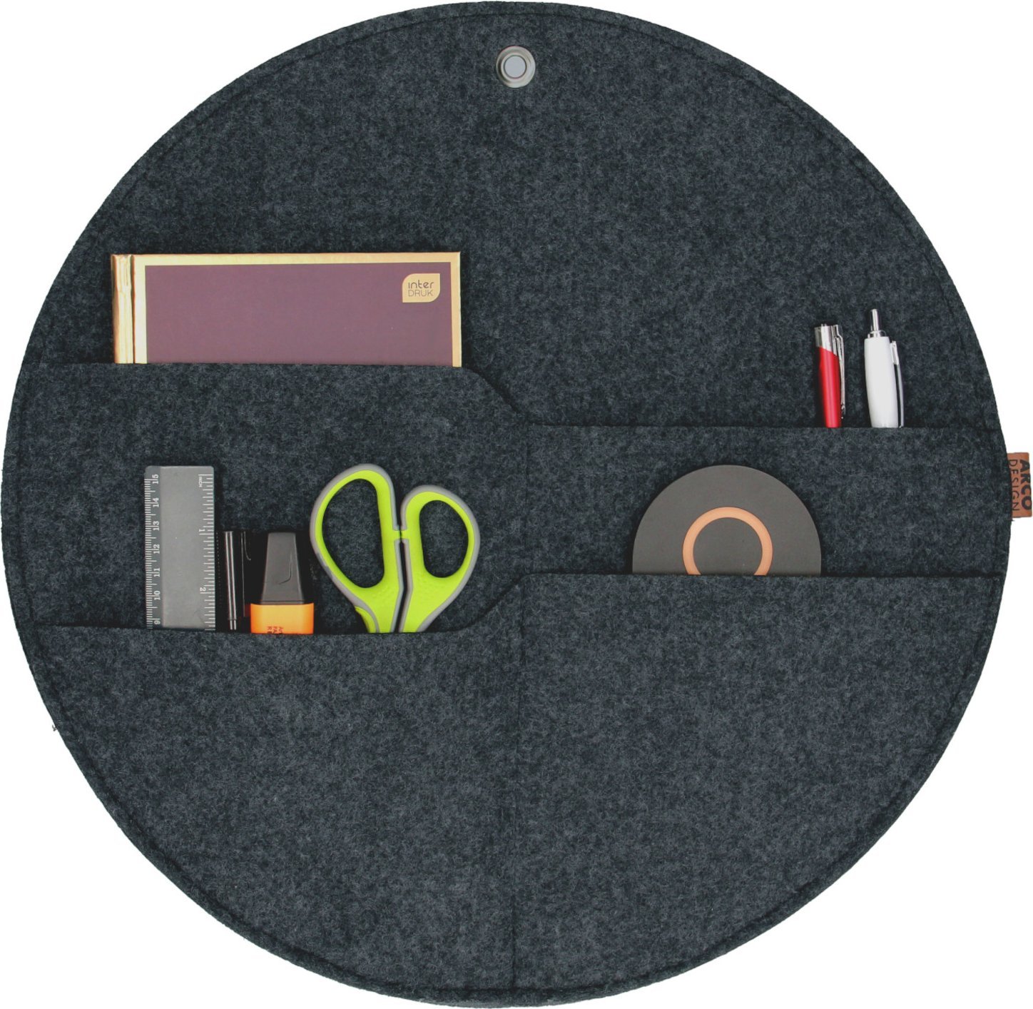 Bertoni BERTONI EE Organizer na ścianę kółko z kieszeniami antracyt XL