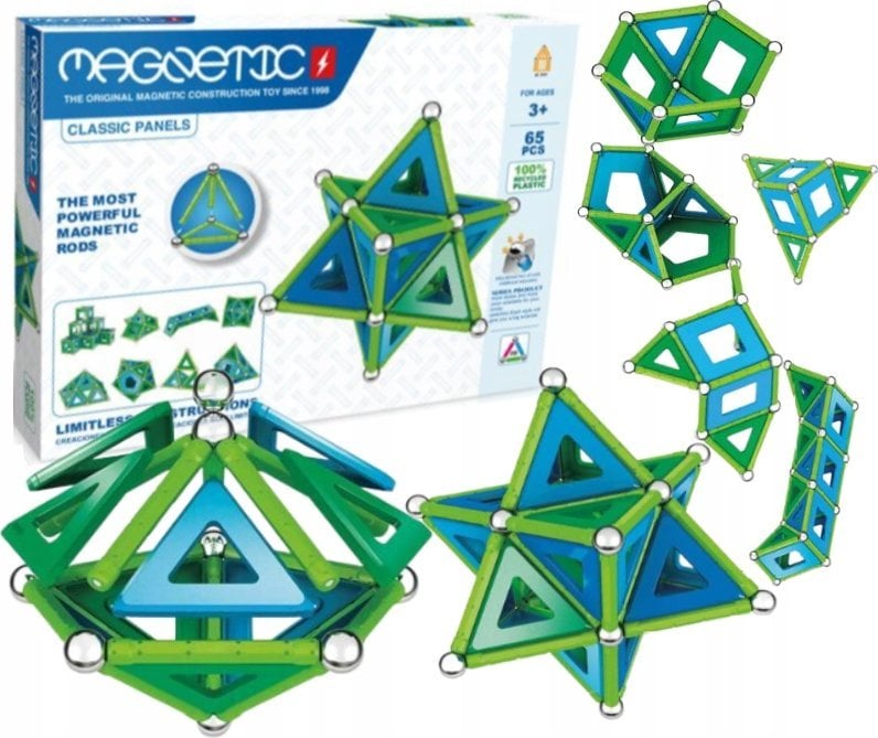 Klocki magnetyczne 65 elementów 101703