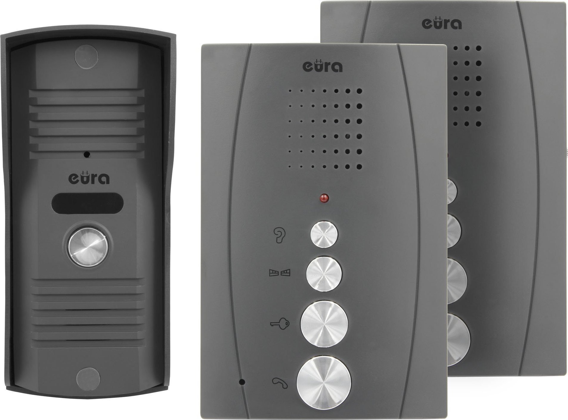 Eura Domofon EURA ADP-51A3 "DIFESA" - grafitowy, jednorodzinny, 2 unifony, interkom