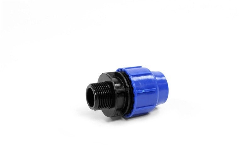 MALE ADAPTOR Ø32X11/4 PERLA BLUE