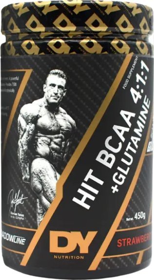 DORIAN YATES Dorian Yates - HIT BCAA 4:1:1 + Glutamine, Strawberry, Proszek, 450g