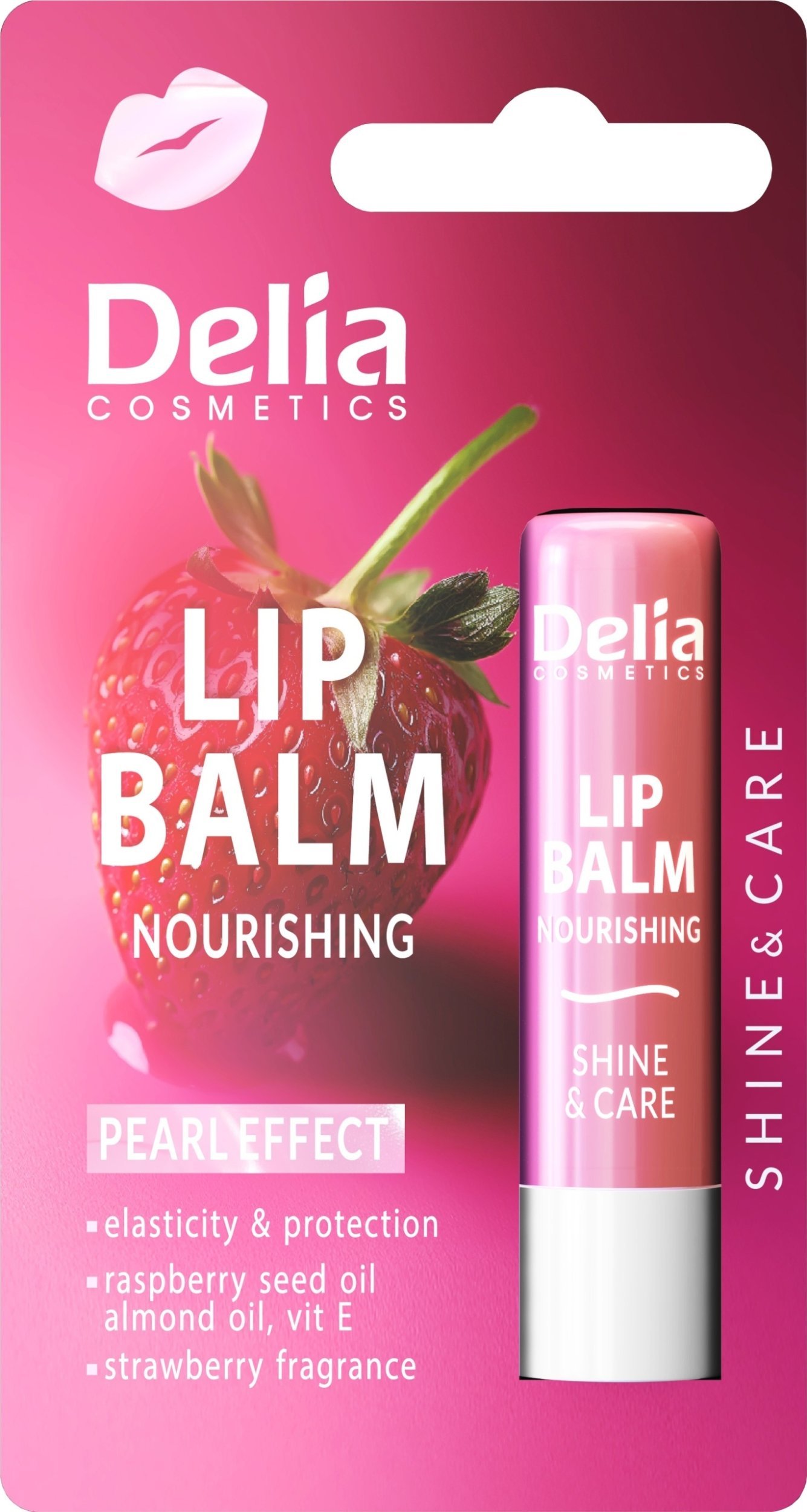 DELIA Lip Balm SPF 30 Pomadka do ust ochronna Truskawka 4.8g