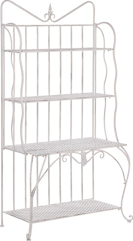 Szafa ogrodowa Shumee Regał ogrodowy metalowy 4 półki jasnobeżowy PAVONA