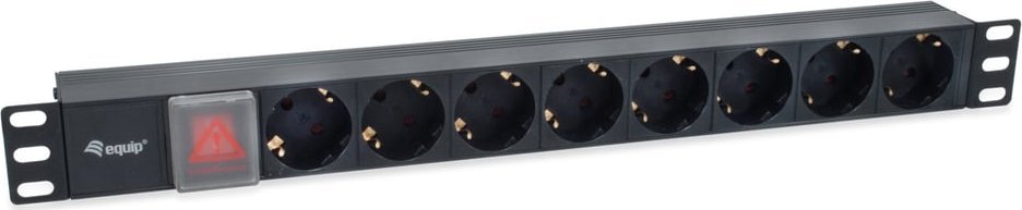 Equip Equip 333286 rozdzielacz zasilania PDU 8 x gniazdo sieciowe 1U Czarny