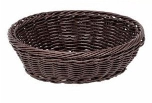 Koszyk okrągły 21cm ciemny brązowy 7780