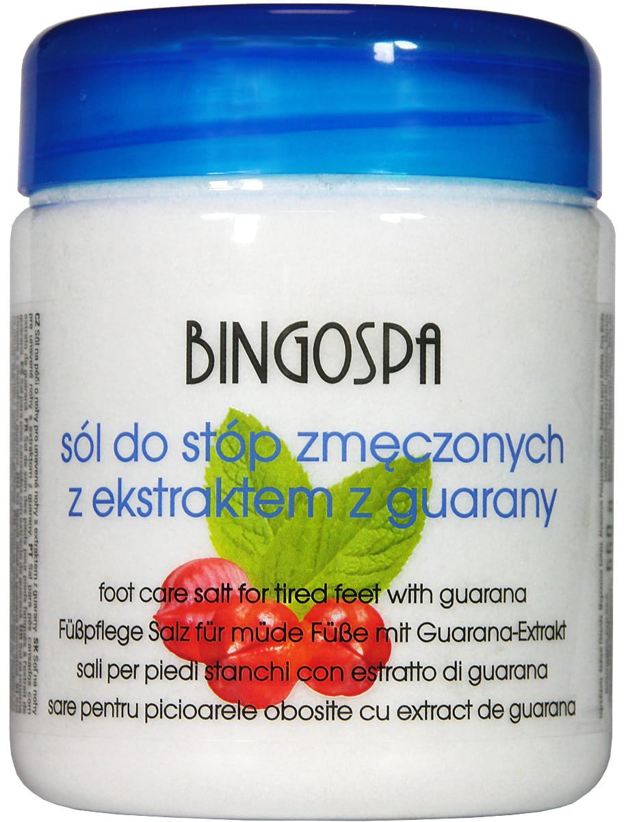 BingoSpa Energizująca sól do pielęgnacji stóp zmęczonych z guaraną i minerałami z Morza Martwego 550g