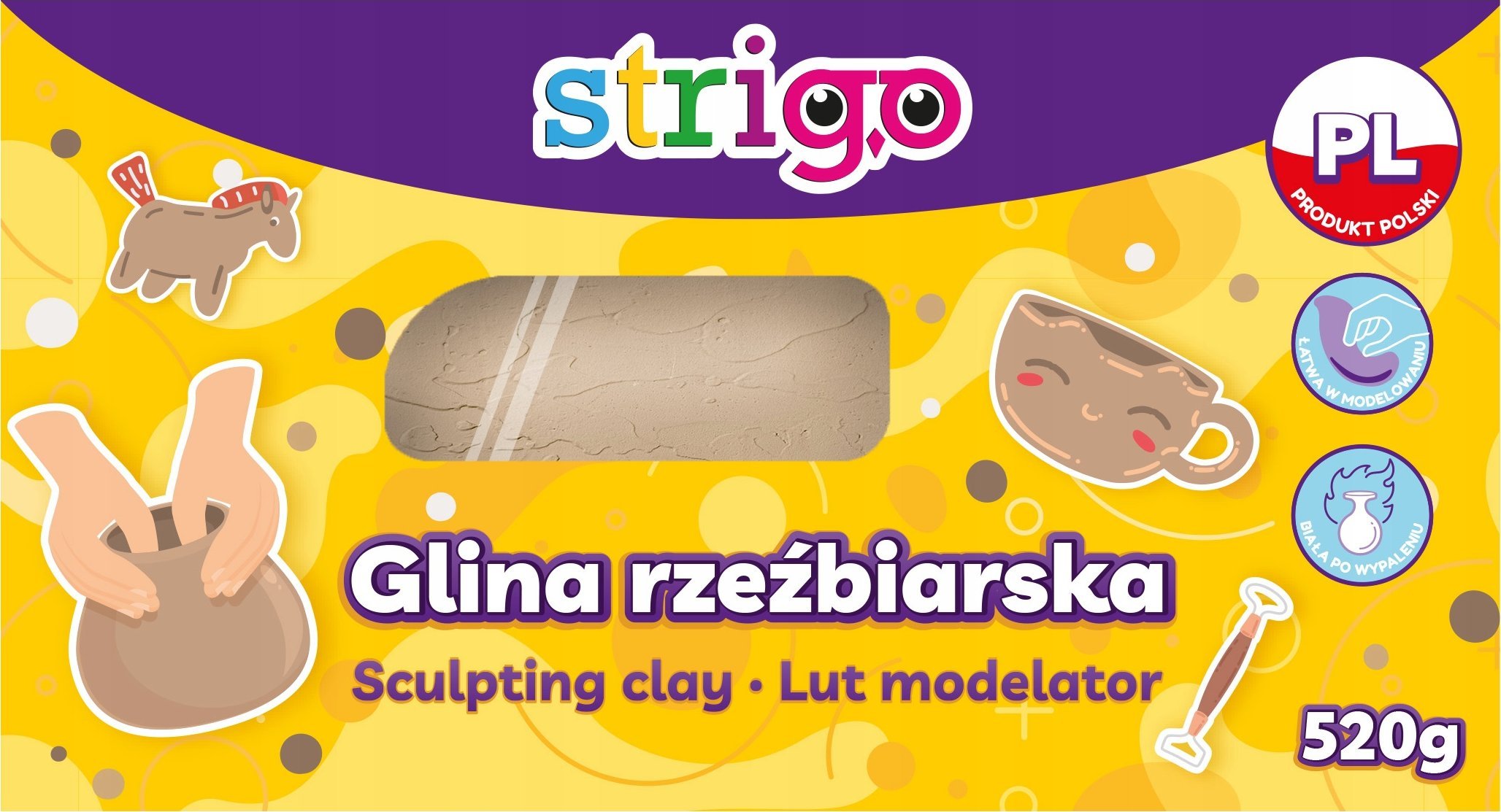 Strigo Glina rzeźbiarska STRIGO naturalna, 520g