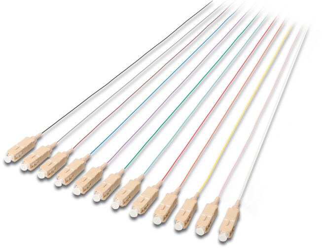 Digitus Pigtaile, kolorowe, SC OM3 50/125 µ, Simplex, 2m, 12 sztuk (DK-25221-02/3)