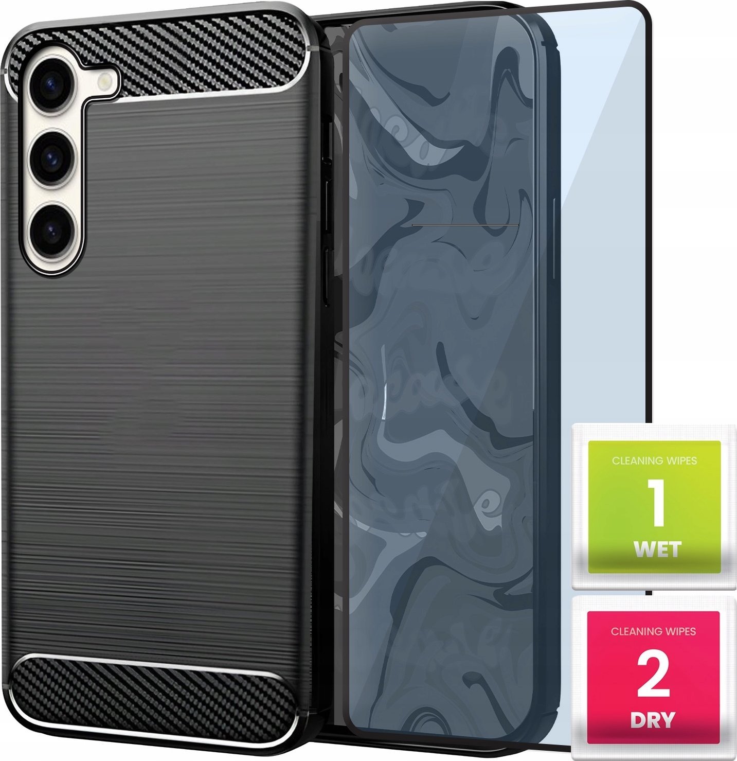 Hello Case ETUI KARBON DO SAMSUNG GALAXY S23 PLUS SZKŁO 9H