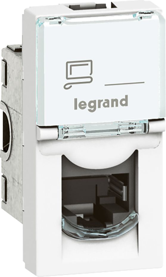 Legrand MOSAIC Gniazdo komputerowe pojedyncze RJ45 kat.6 FTP białe (076562)