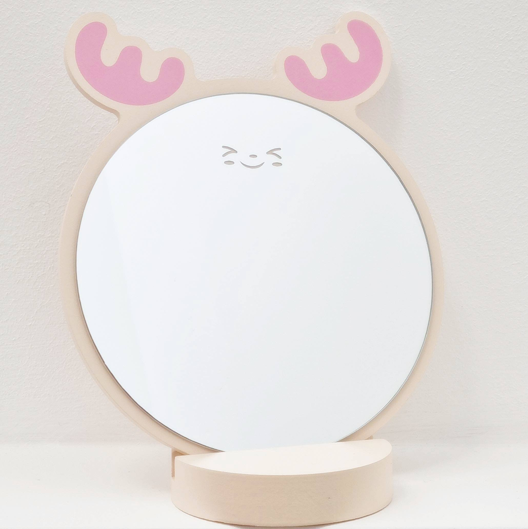 myHomelife Lusterko drewniana ozdobne na podstawce jelonek