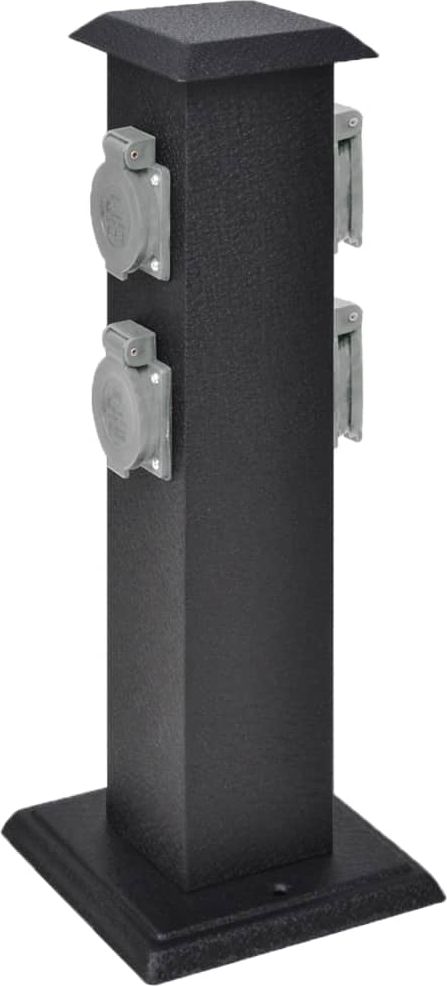 vidaXL VidaXL Kontakt elektryczny ogrodowy, czarna kolumna