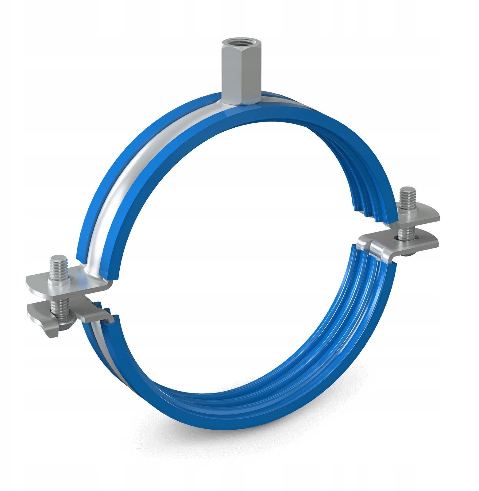 Obejma do wentylacji z przyłączem M8/M10 i okładziną 125 BK