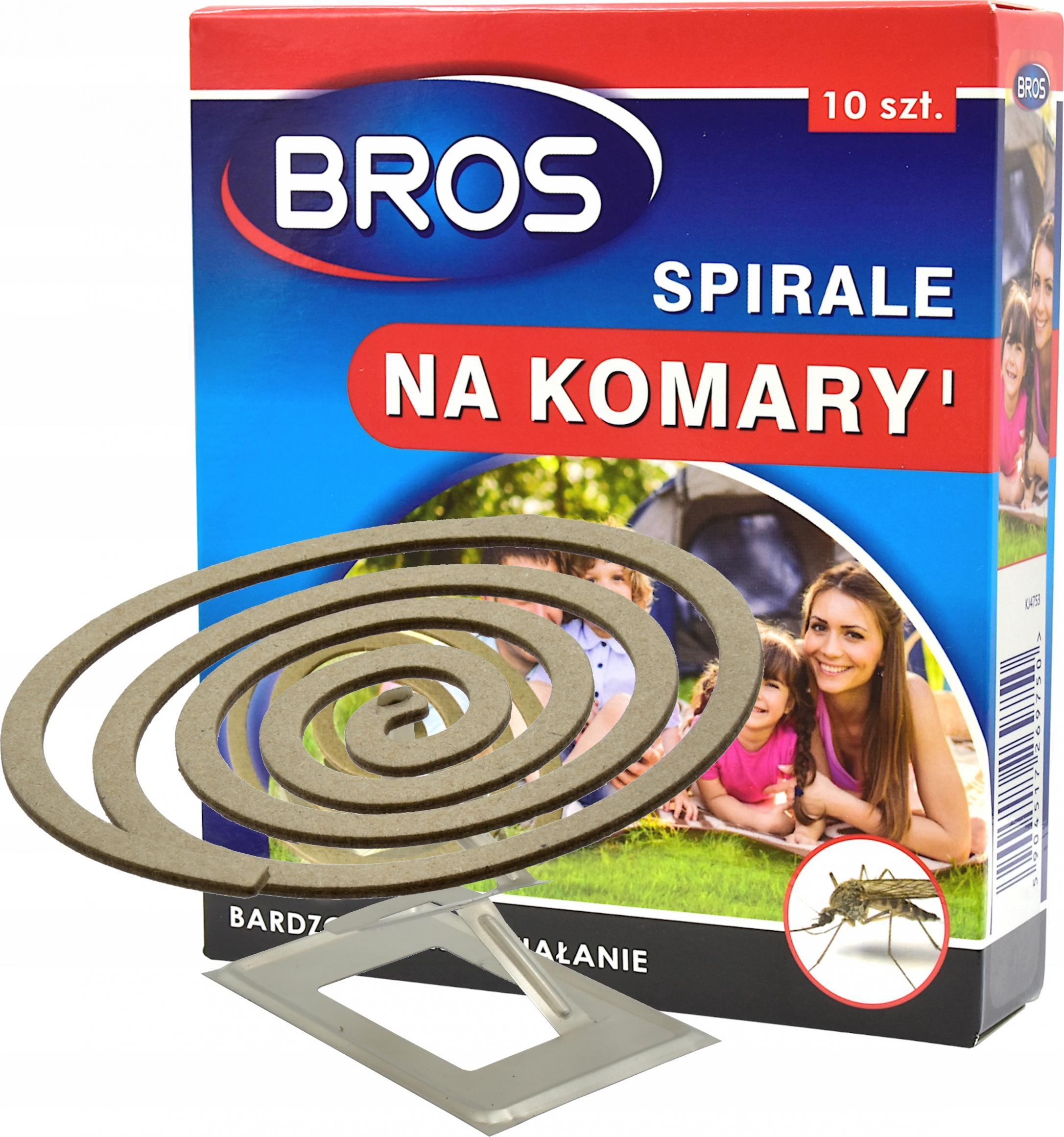 Bros SPIRALE NA KOMARY Meszki 10 szt.
