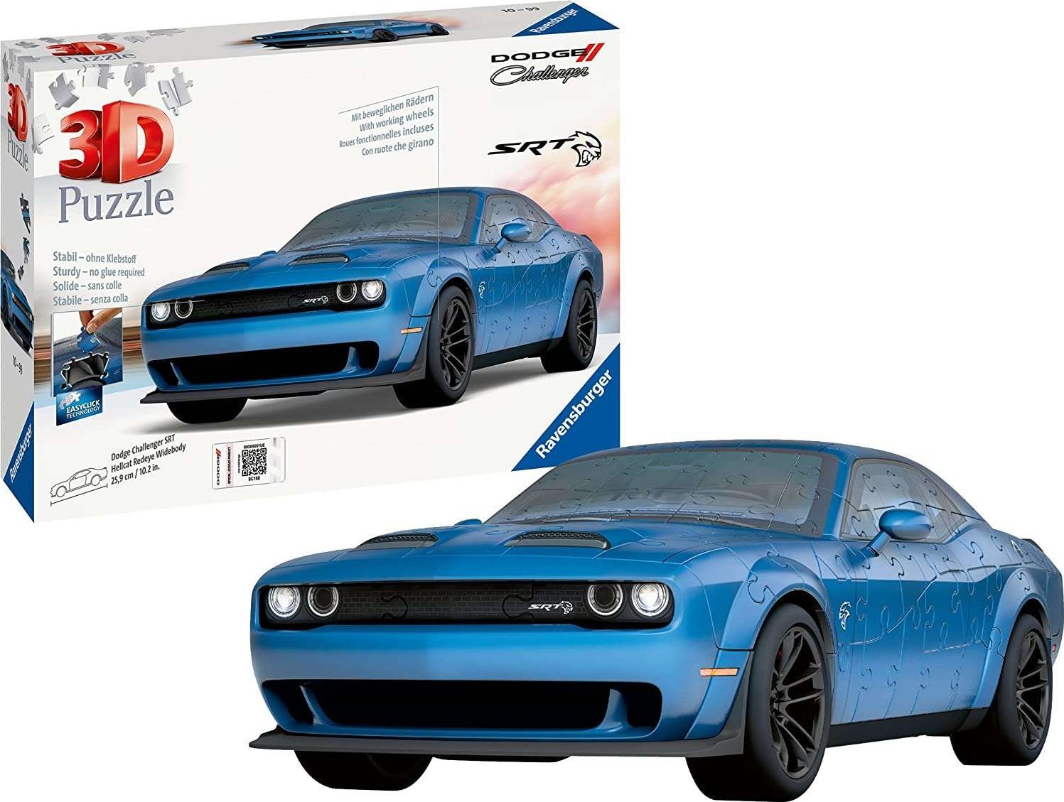 Ravensburger Puzzle 3D pojazd Dodge Challenger SRT 163 elementy